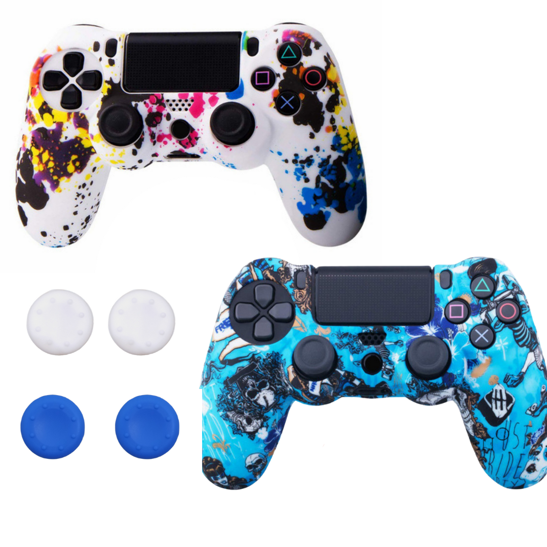 PS4 Controller Silicone Case and Thumb Grips - Pack of 2 BN11