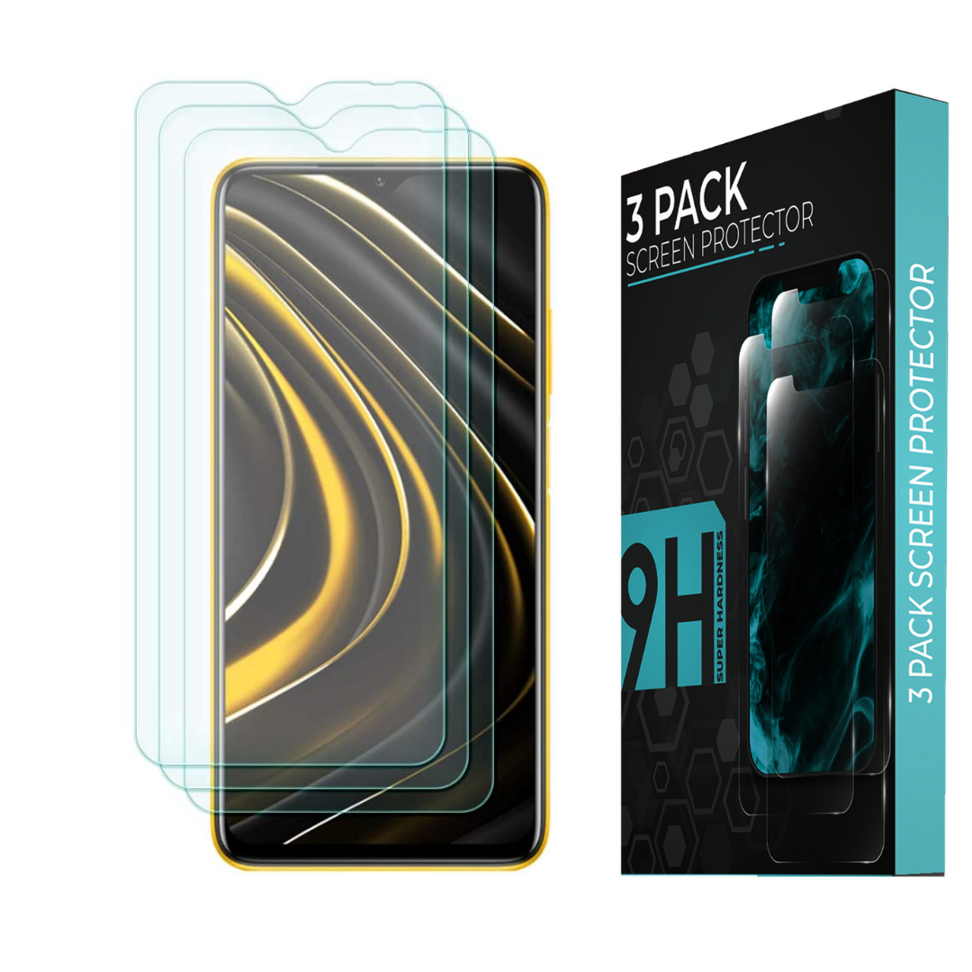 EGS - Poco M3 3 Pack Screen Protector 9H Tempered Glass
