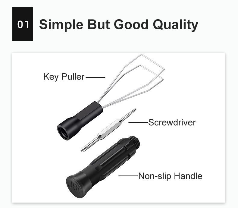 3 in 1 Keycap Puller with a Screwdriver Black