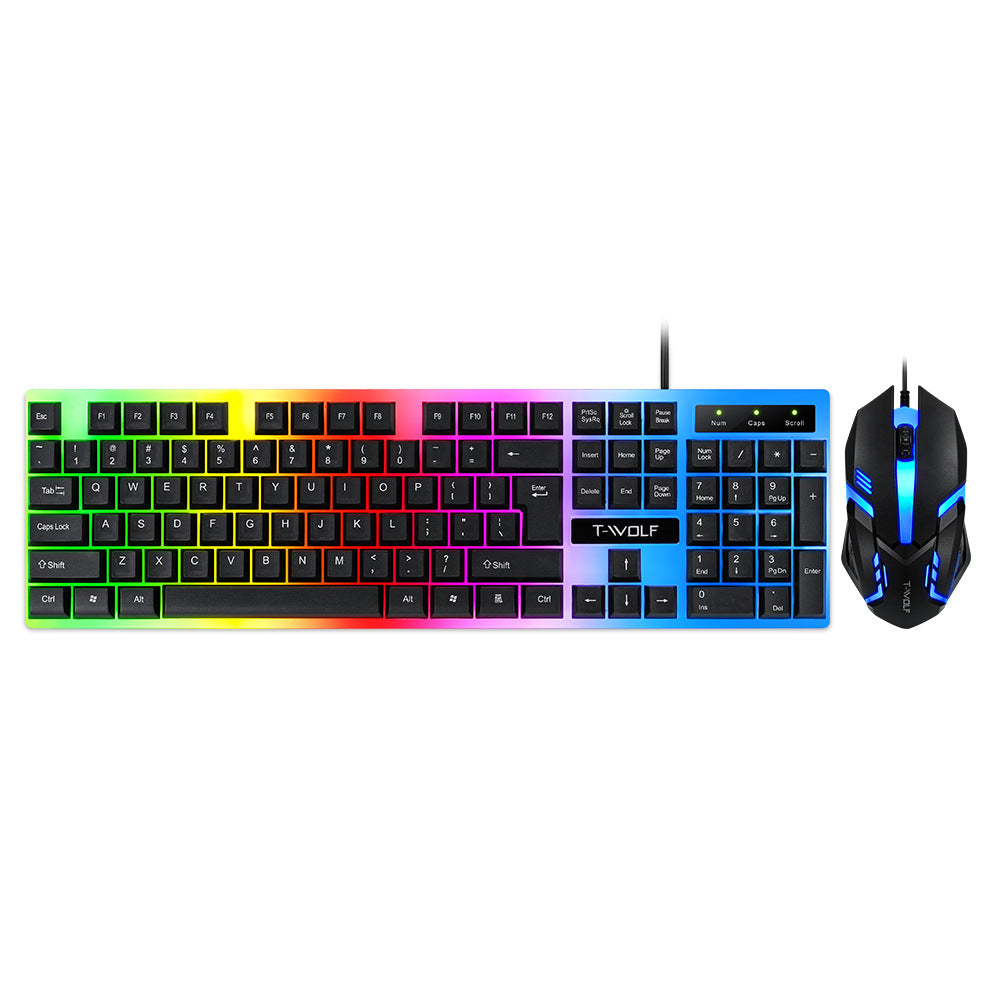 T-Wolf TF230 Gaming RGB Keyboard and Mouse Combo