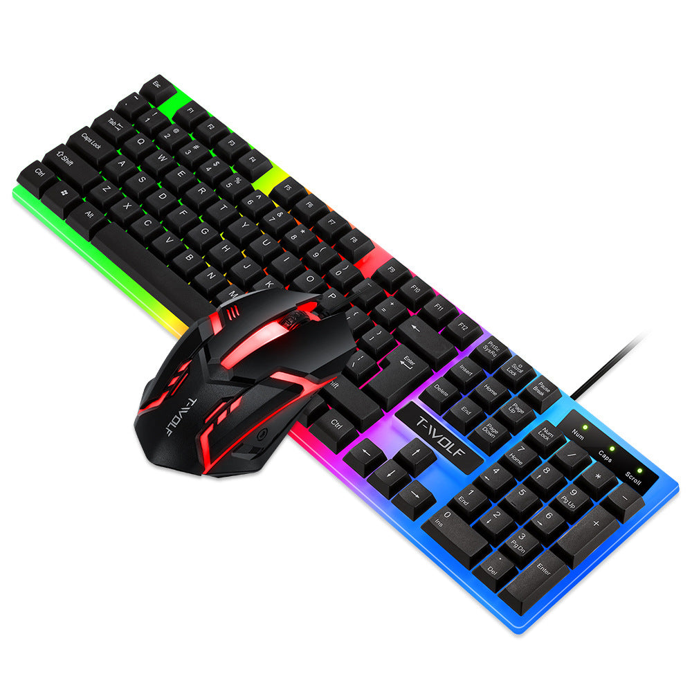 T-Wolf TF230 Gaming RGB Keyboard and Mouse Combo