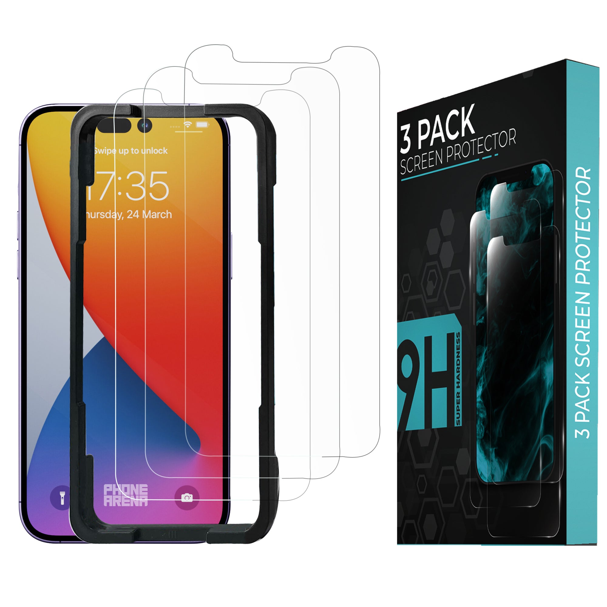 EGS - iPhone 14 Series 3 Pack Screen Protector 9H Tempered Glass