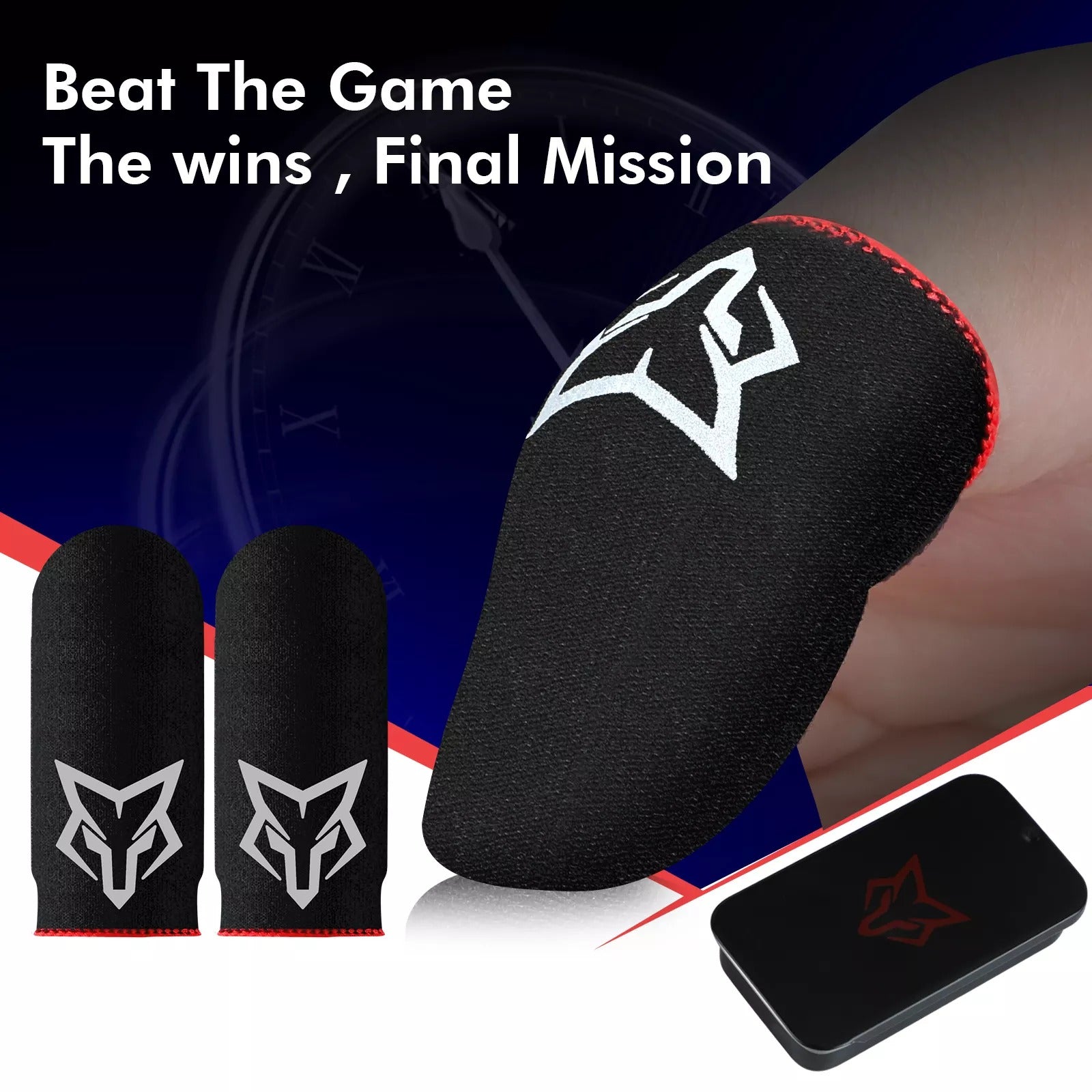 (4 Pcs) Sarafox V6 Wasp Feelers 6 Finger Sleeve Flexible Glass Fiber Finger Gloves for Mobile Games for PUBG COD Gaming