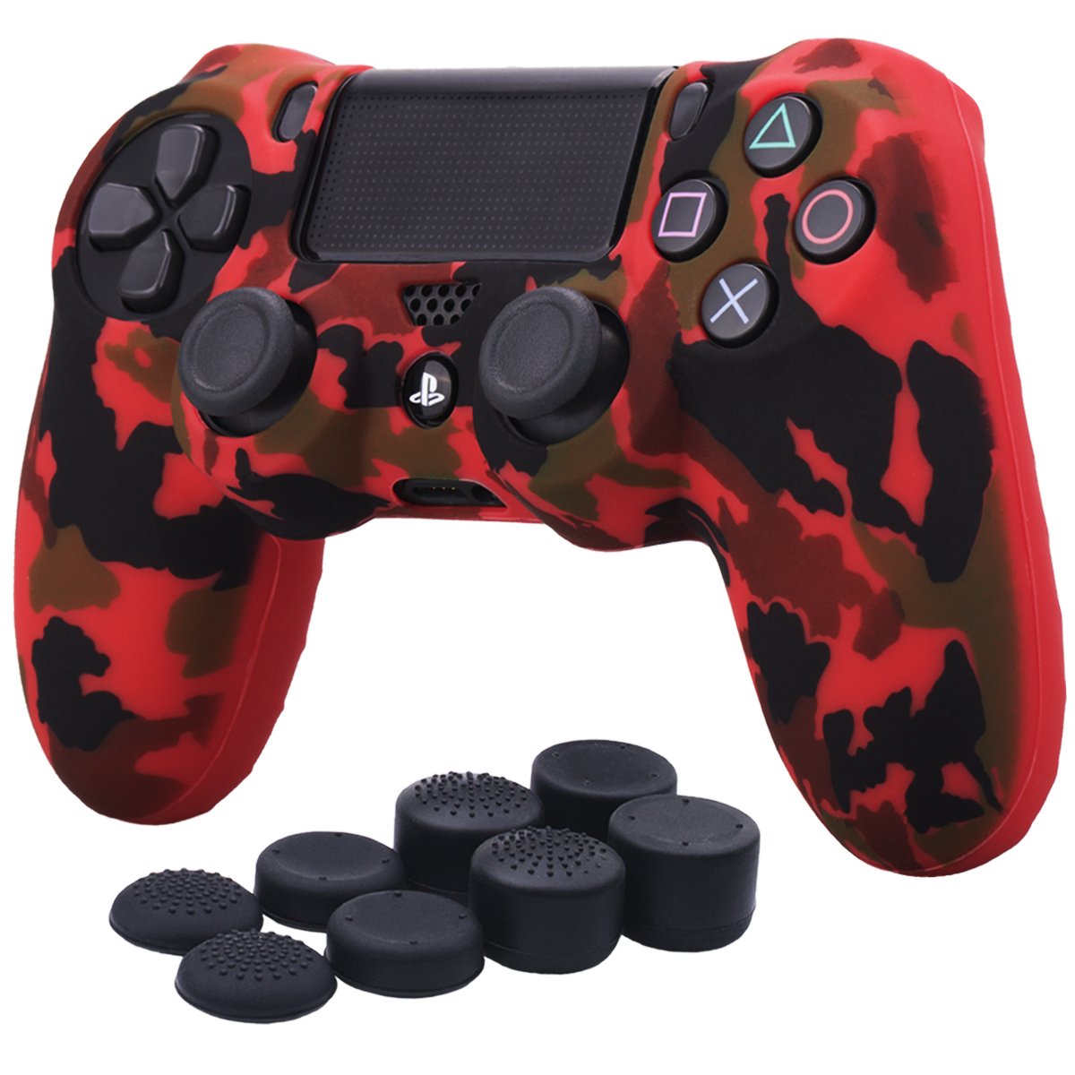 PS4 Controller Silicone Skin with Finger Grips Bundle BN32