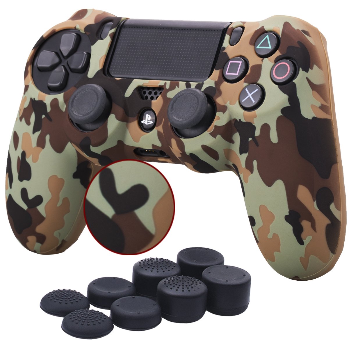 PS4 Controller Silicone Skin with Finger Grips Bundle BN29
