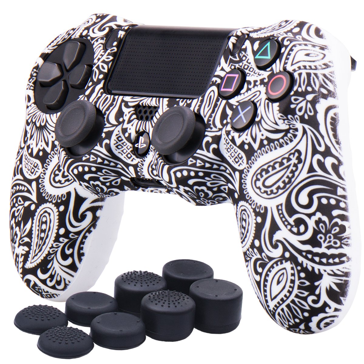 PS4 Controller Silicone Skin with Finger Grips Bundle BN34