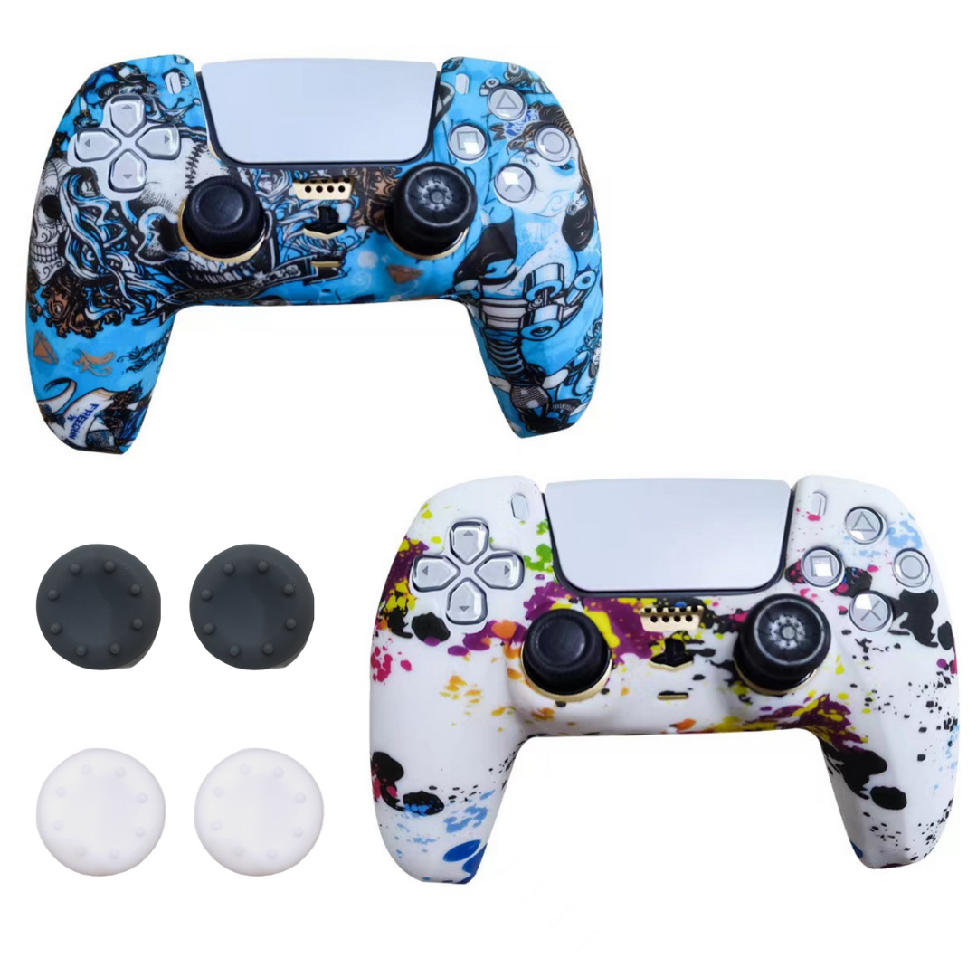 PS5 Controller Silicone Case and Thumb Grips - Pack of 2 BN18