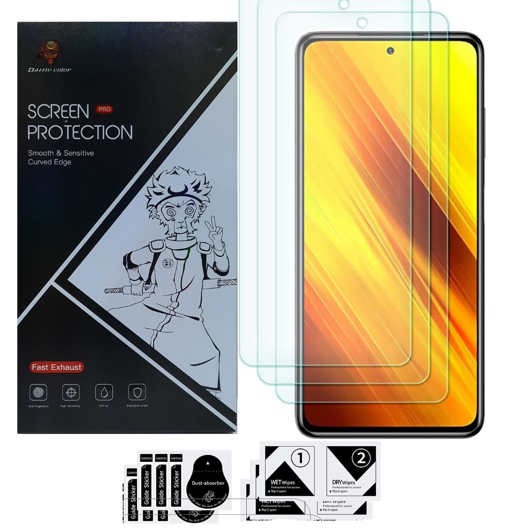 3 Pack Poco X3 9H Strong Durable Screen Protector